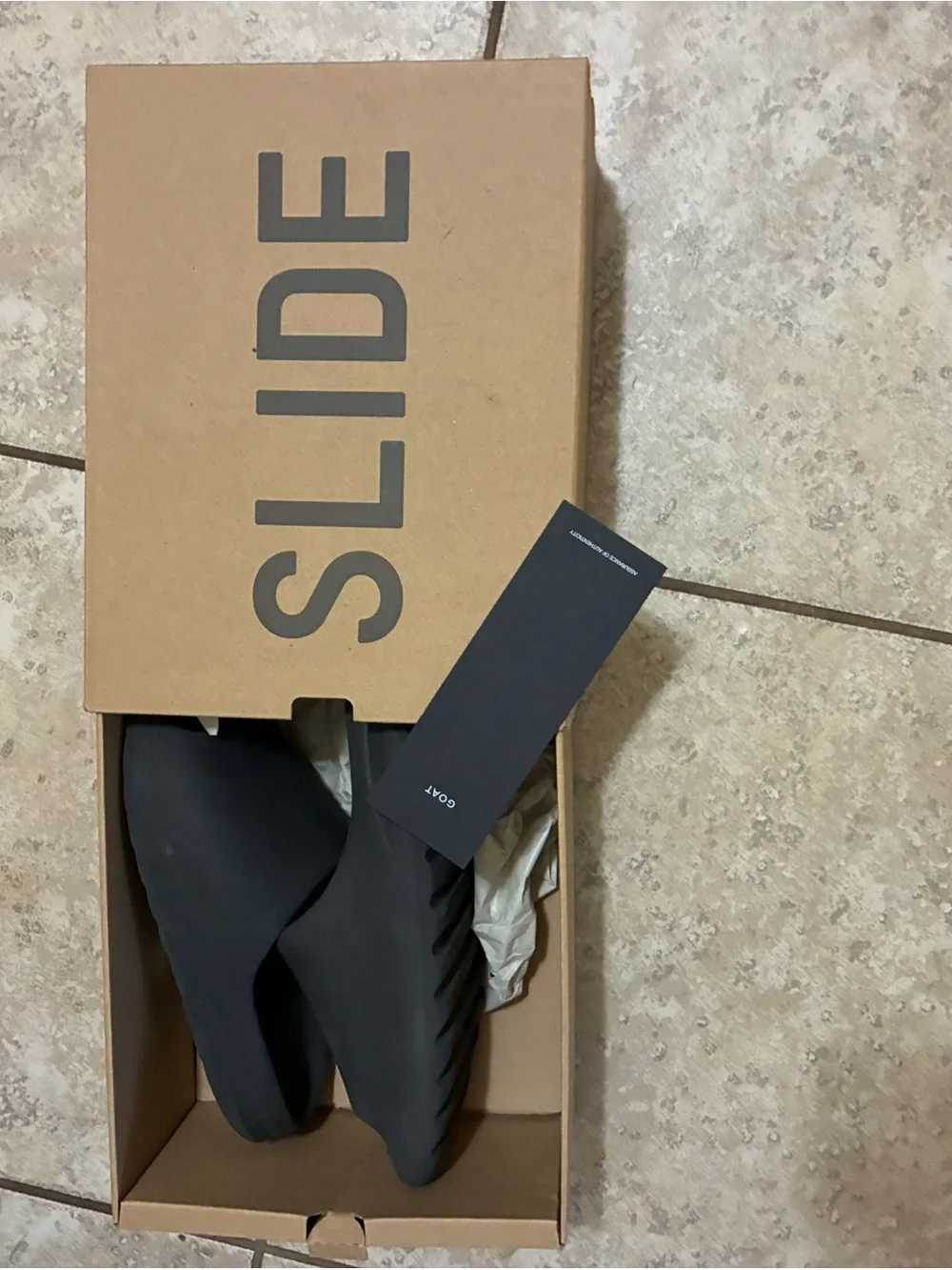 Yeezy Slide Slip-On Sandals in Black